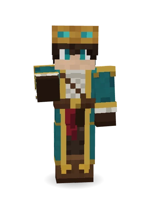 Sky Pirate Minecraft skin in 3D