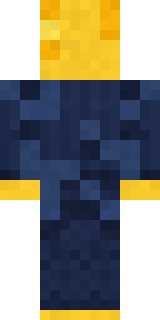 Sleepy Yellow Face Minecraft skin, back view