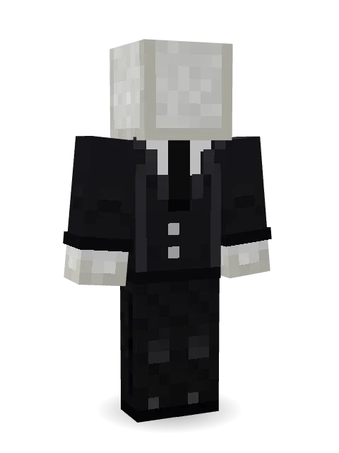 Slender Man Minecraft skin in 3D