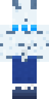 Snow Leopard Minecraft skin, back view