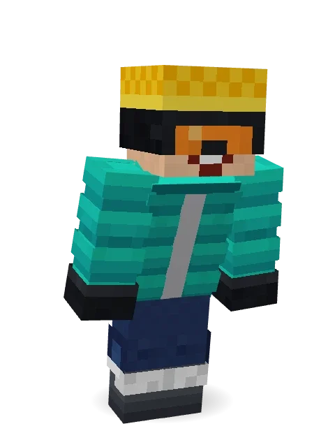 Snow Rider Minecraft skin in 3D