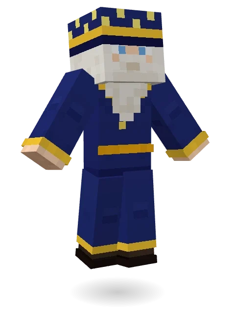 Starlight Wizard Minecraft skin in 3D