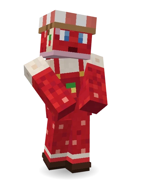 Strawberry Jam Jar Minecraft skin in 3D