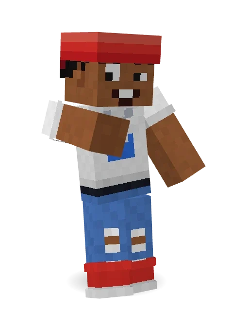 Street Skater Minecraft skin in 3D
