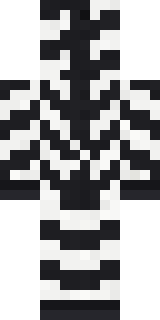 Striped Zebra Minecraft skin, back view
