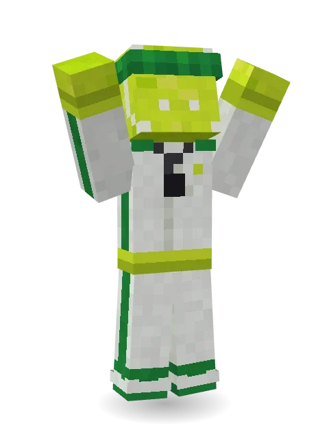 Tennis Ball Coach Minecraft skin in 3D