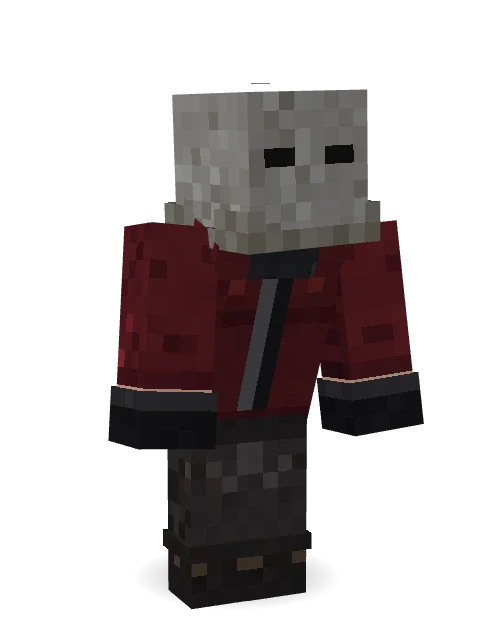 The Blank Mask Minecraft skin in 3D