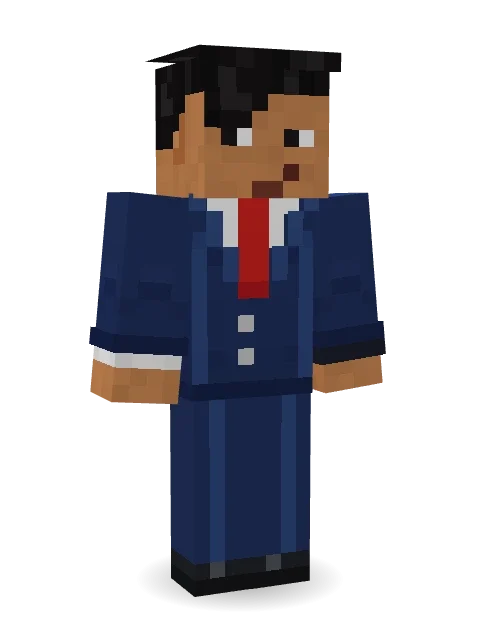 The Boss Minecraft skin in 3D