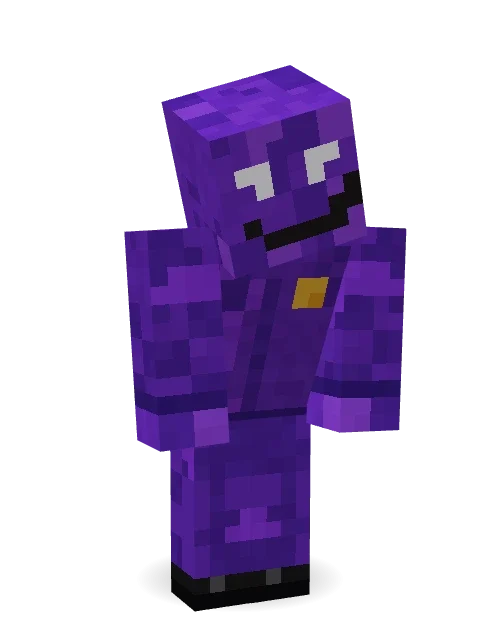 Violet Night Watchman Minecraft skin in 3D