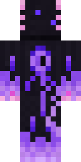 Void Axolotl Minecraft skin, back view