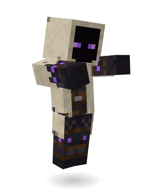 Void Wanderer Minecraft skin in 3D