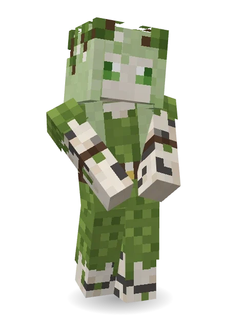 Woodland Dryad Minecraft skin in 3D